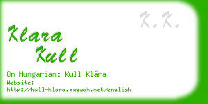 klara kull business card